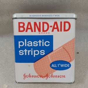Movie Prop Vintage 1963 Band-aid Tin Johnson & Johnson Tin EUC